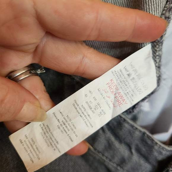 Boohoo Man 💙 NWT Skinny Rigid Dragon Appliqué Gray Jean Streetwear Plus 46 X32" - Picture 12 of 12